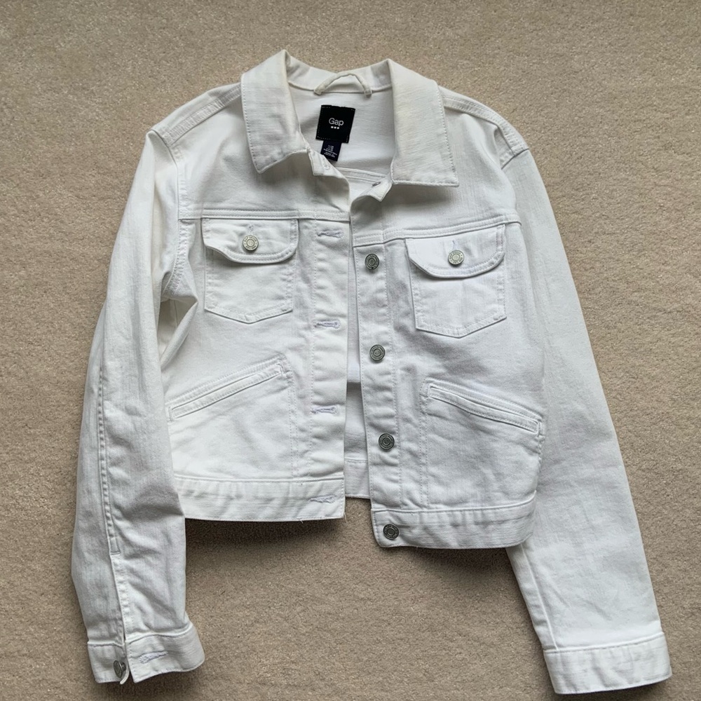 GAP White Denim Jacket